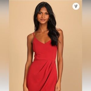 Lulu’s Forever Your Girl Rust Bodycon Tulip Mini Dress - Valentine’s dress